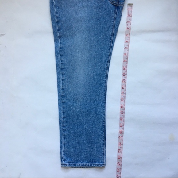 Levi’s Wedgie Straight Ankle Crop High Rise Light Wash Blue Denim Jeans Size 30 - Picture 14 of 17